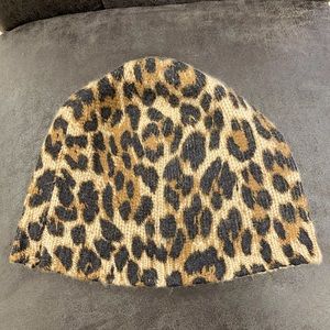 Leopard Cashmere Beanie